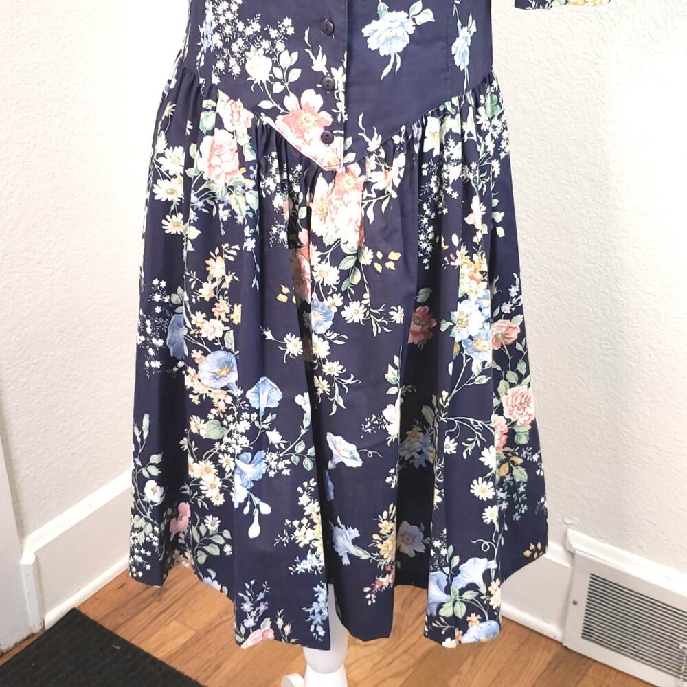Willow Ridge women's Blue Floral Dress size 12 - Picture 7 of 9